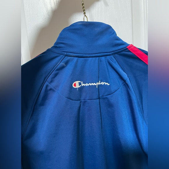 CHAMPION Blue & Red Sports Jacket - Picture 3 of 4